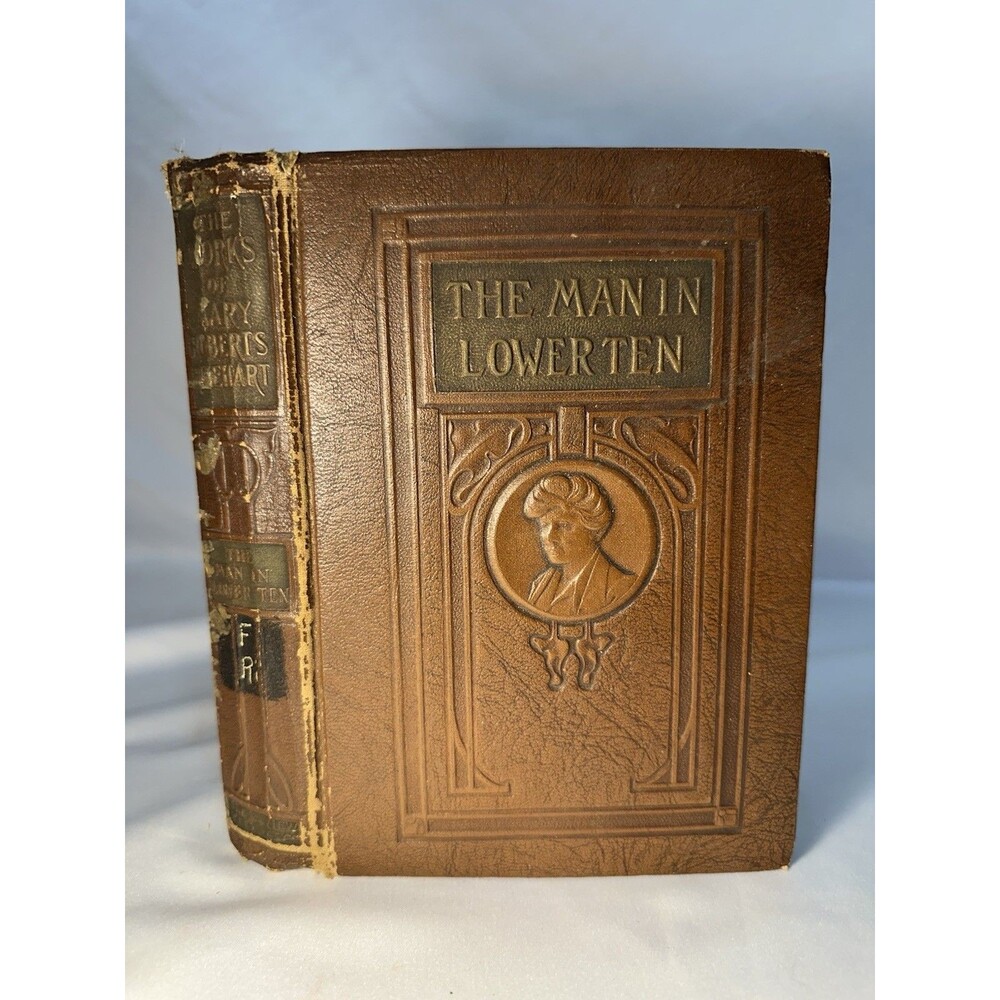 The Man in Lower Ten Mary Roberts Rinehart Leatherette Early Edition HC Antique
